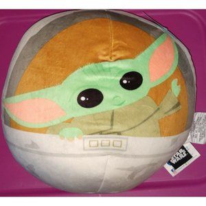 Baby Yoda Pillow 11" Round Cloud Pillow The Mandalorian Child Carriage NEW/ NWT